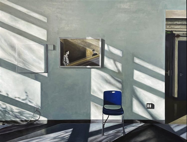 Recursion I, 2024, oil on panel, 24 × 32 in.